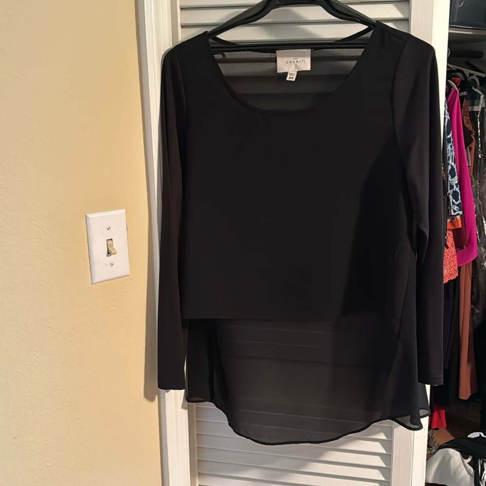 Black long sleeve blouse